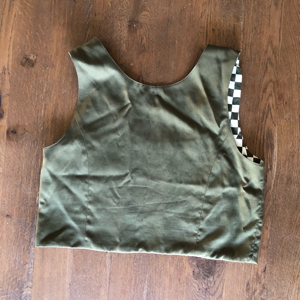 Reversible Checkered Crop Tank - image 7